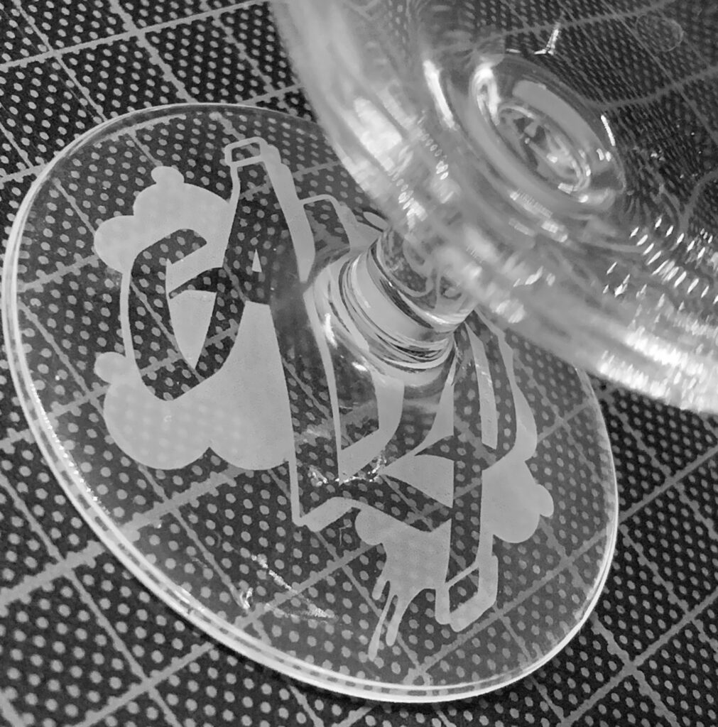 Verre à Goutte AK PROD, détail effet corrosion